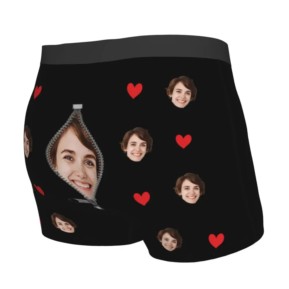 Men Gift Custom Face Boxers Valentine's Day Gift Personalized Photo Underwear Design Birthday Boxer Briefs for Boyfriend Husband