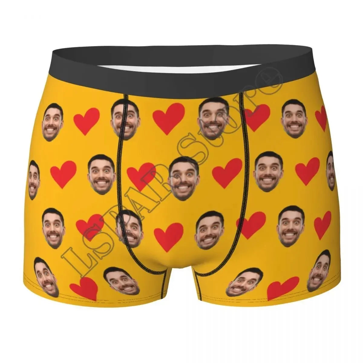 Personalized Face Photo Underwear Custom Heart Boxer Briefs Men Briefs  Gift For Husband Anniversary Gift for Dad