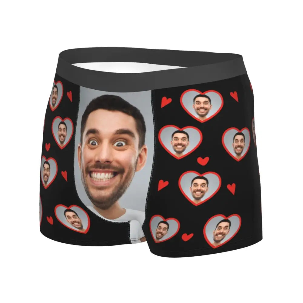 Men Gift Custom Face Boxers Valentine's Day Gift Personalized Photo Underwear Design Birthday Boxer Briefs for Boyfriend Husband