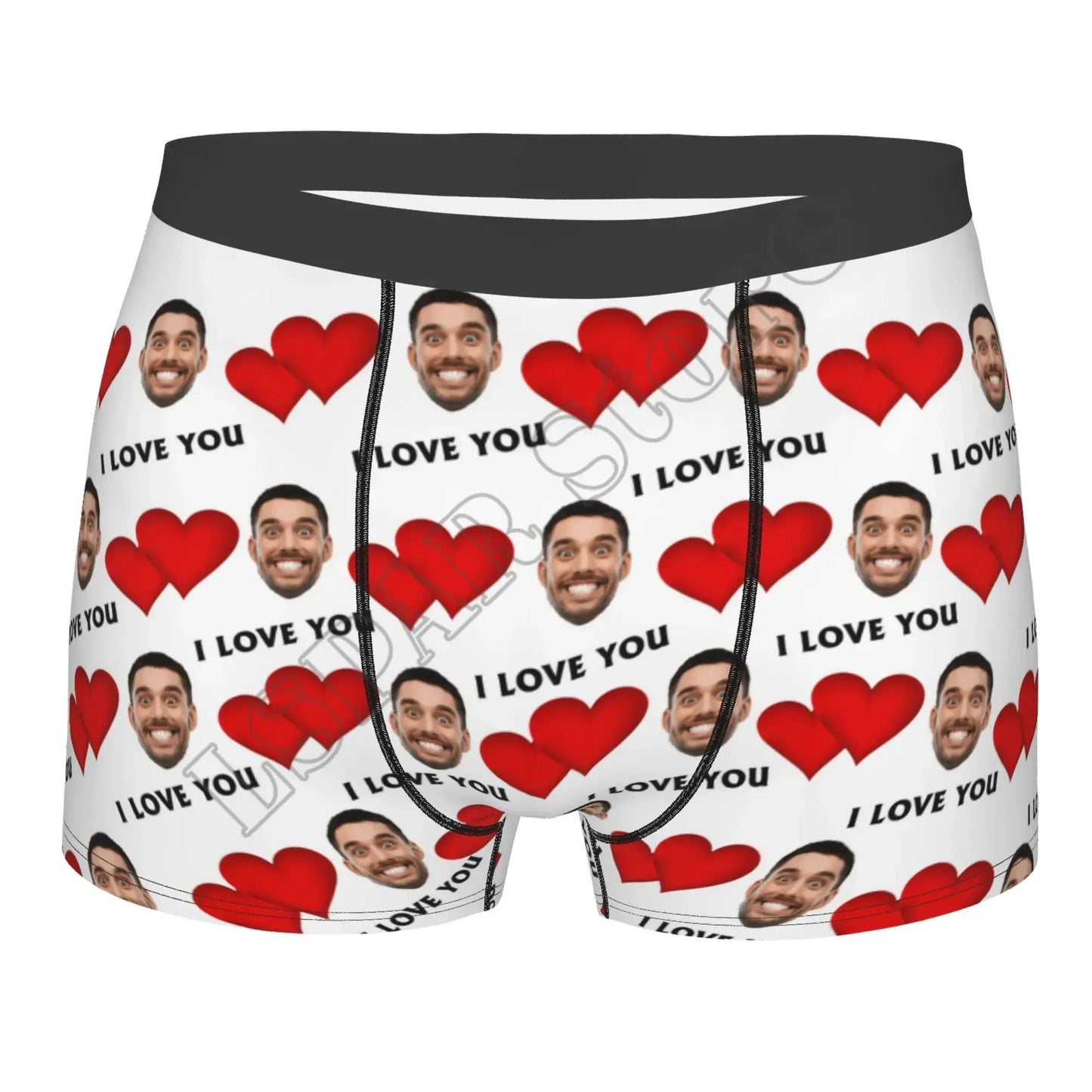 Personalized Face Photo Underwear Custom Heart Boxer Briefs Men Briefs  Gift For Husband Anniversary Gift for Dad