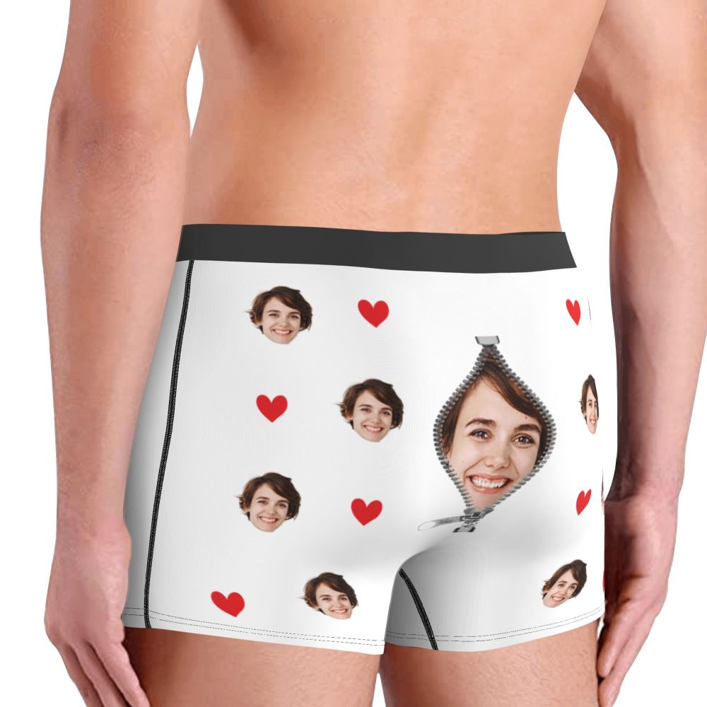 Men Gift Custom Face Boxers Valentine's Day Gift Personalized Photo Underwear Design Birthday Boxer Briefs for Boyfriend Husband