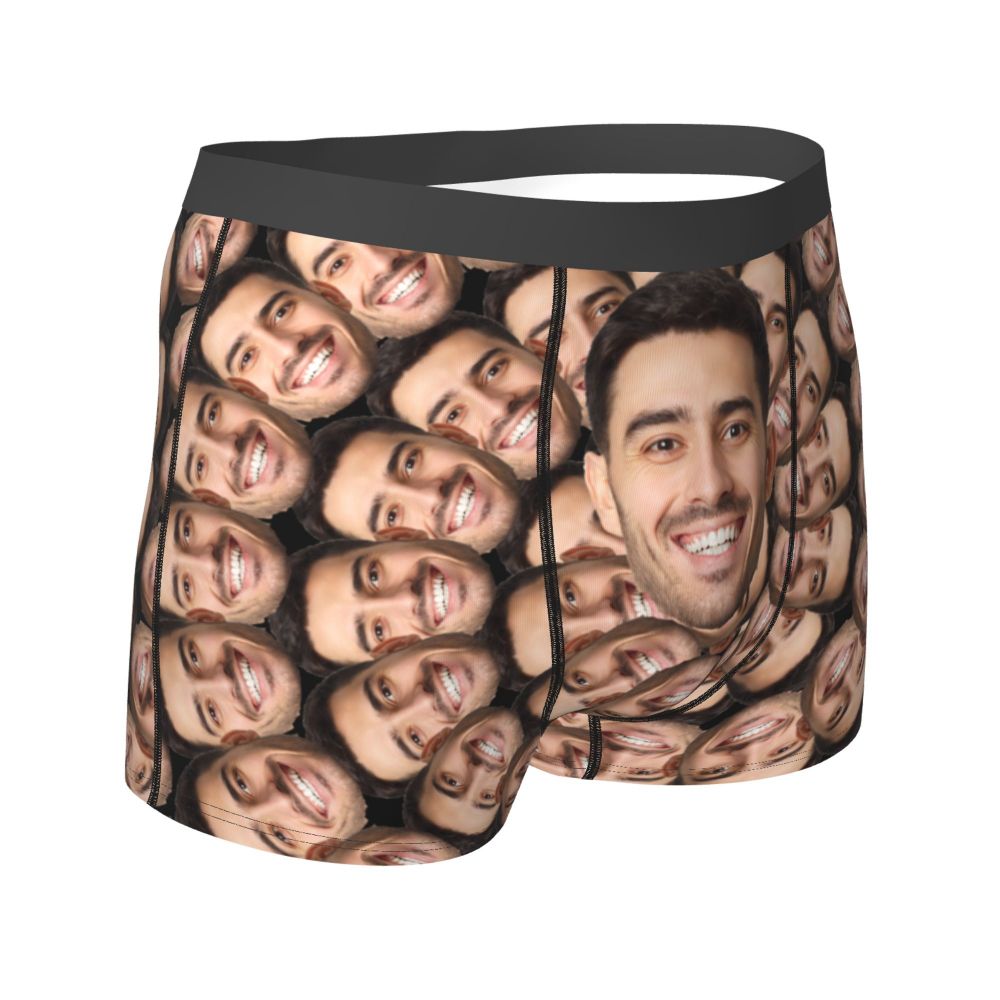 Men Gift Custom Face Boxers Valentine's Day Gift Personalized Photo Underwear Design Birthday Boxer Briefs for Boyfriend Husband