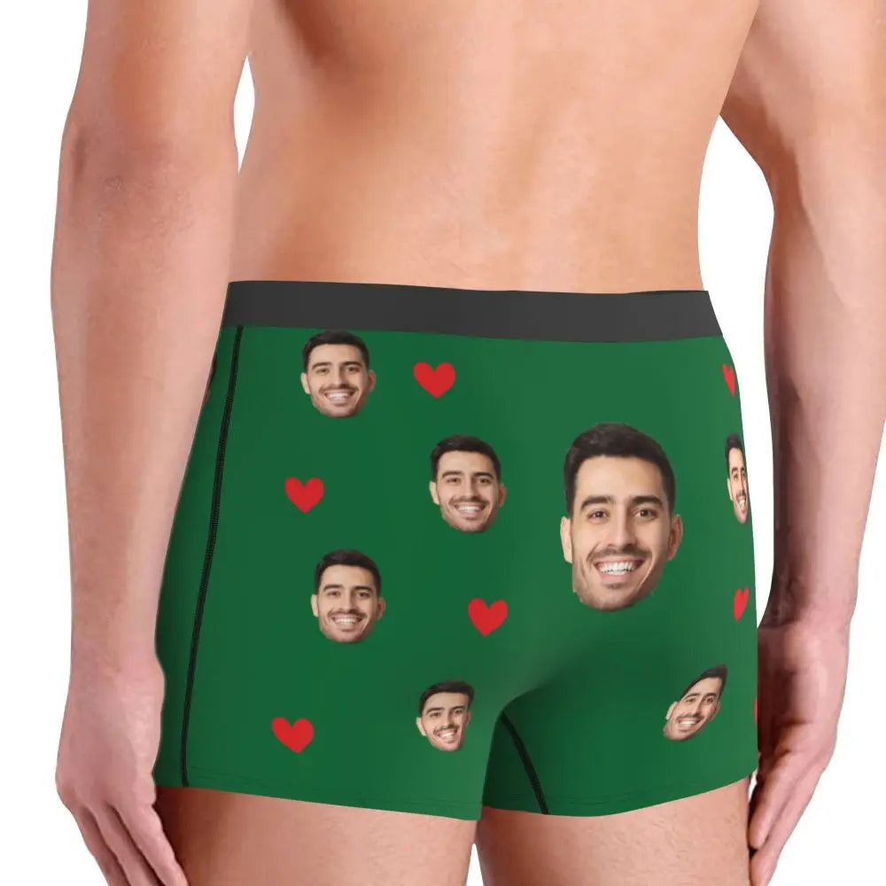 Men Gift Custom Face Boxers Valentine's Day Gift Personalized Photo Underwear Design Birthday Boxer Briefs for Boyfriend Husband