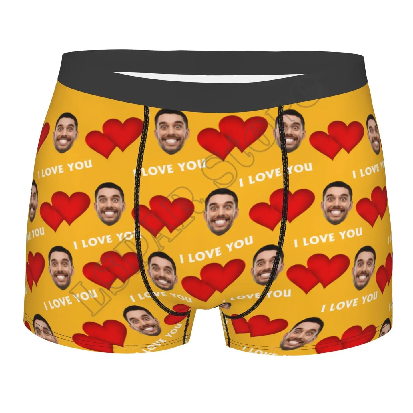 Personalized Face Photo Underwear Custom Heart Boxer Briefs Men Briefs  Gift For Husband Anniversary Gift for Dad