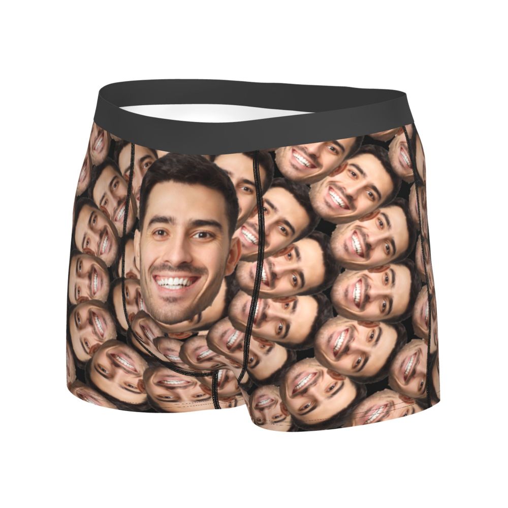 Men Gift Custom Face Boxers Valentine's Day Gift Personalized Photo Underwear Design Birthday Boxer Briefs for Boyfriend Husband