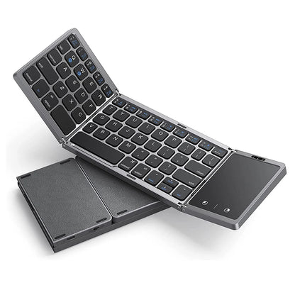 Seenda Foldable Wireless Bluetooth Keyboard Rechargeable Folding Portable Keyboards for PC Mac Smartphone Windows iOS Android - AR Perk Inc