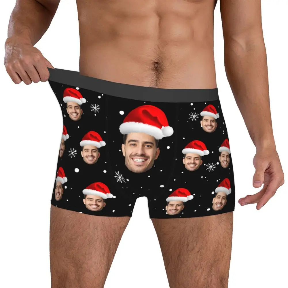 Men Gift Custom Face Boxers Valentine's Day Gift Personalized Photo Underwear Design Birthday Boxer Briefs for Boyfriend Husband