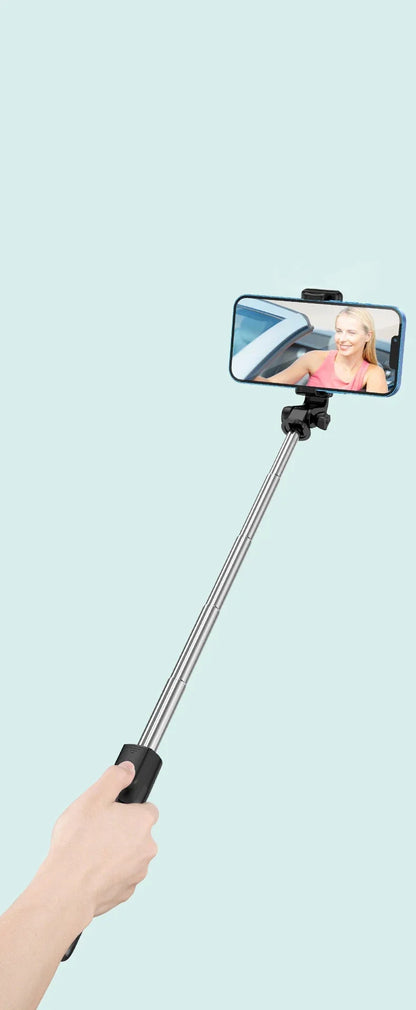 Bluetooth Remote Extendable Phone Tripod Wireless Selfie Stick Tripod Stand for iPhone 15 Samsuing  Phone Tiktok Live Streaming - AR Perk Inc