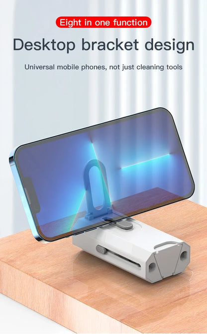 8 in 1 Cleaning Kit Computer Keyboard Cleaner Brush Earphones Cleaning Pen For Headset iPad Phones Cleaning Tools Keycap Puller - AR Perk Inc