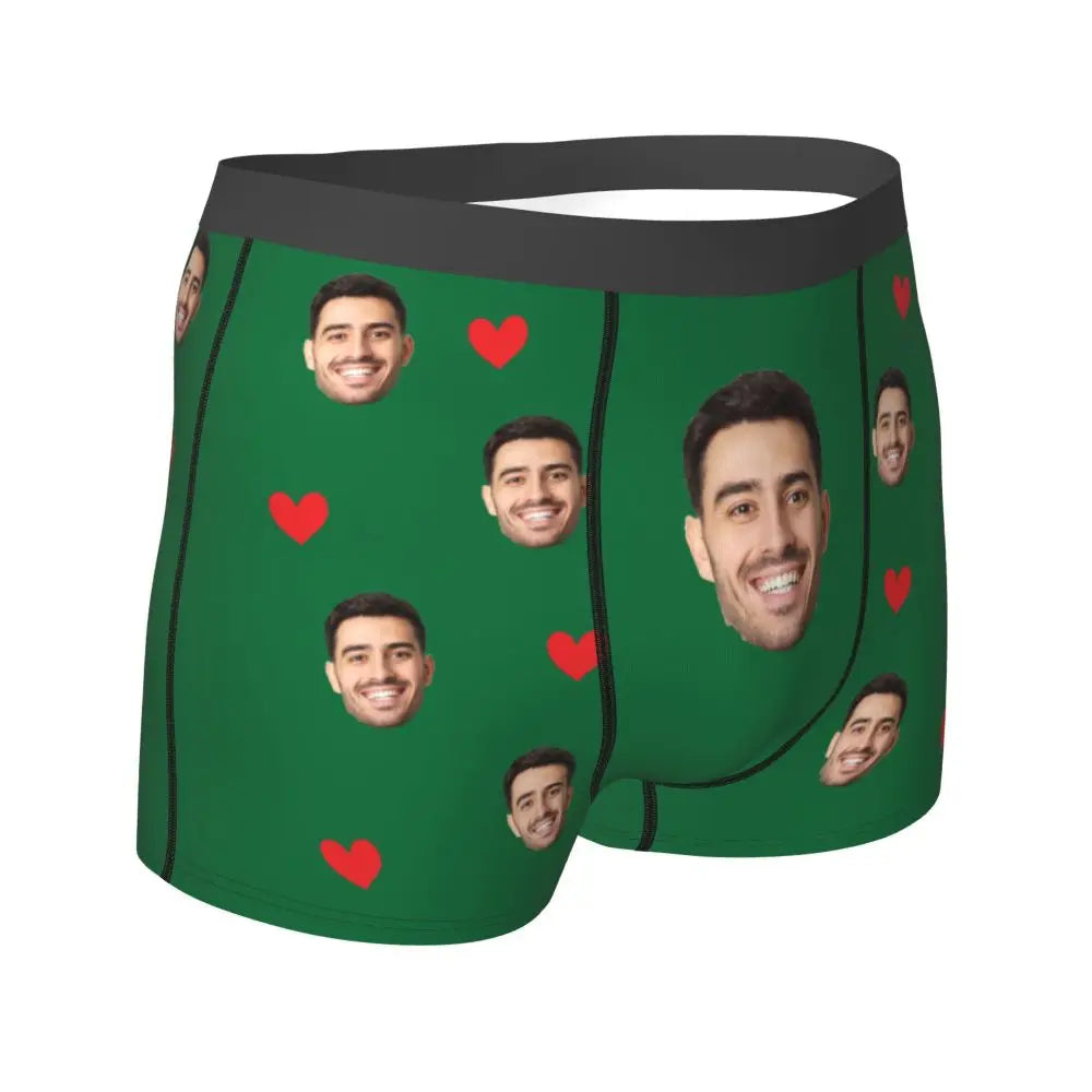 Men Gift Custom Face Boxers Valentine's Day Gift Personalized Photo Underwear Design Birthday Boxer Briefs for Boyfriend Husband