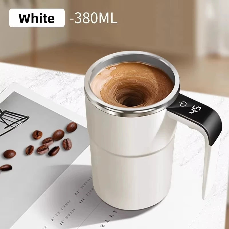 380ML Mini Electric Coffee Self Mixing Mug IP67 Waterproof Food Safe Coffee Mug USB Rechargeable Automatic Magnetic Cup For Tea