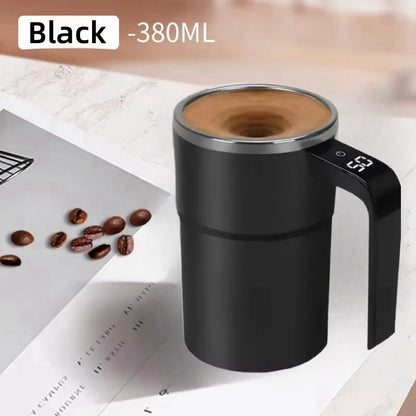 380ML Mini Electric Coffee Self Mixing Mug IP67 Waterproof Food Safe Coffee Mug USB Rechargeable Automatic Magnetic Cup For Tea - AR Perk Inc