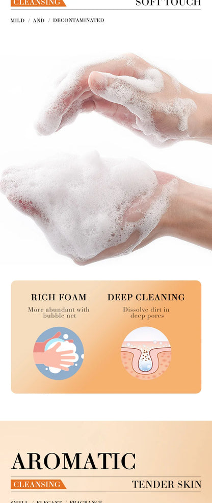 Natural Handmade Turmeric Soap Face Cream Serum Skin Care Set Clean Cutin Oil Control Removal Acne Whitening Remove Dark Spots - AR Perk Inc