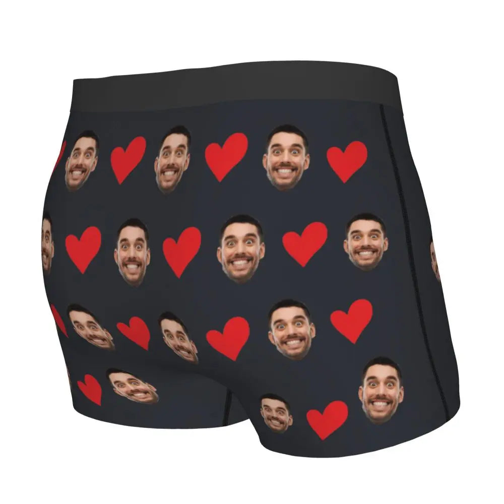 Men Gift Custom Face Boxers Valentine's Day Gift Personalized Photo Underwear Design Birthday Boxer Briefs for Boyfriend Husband