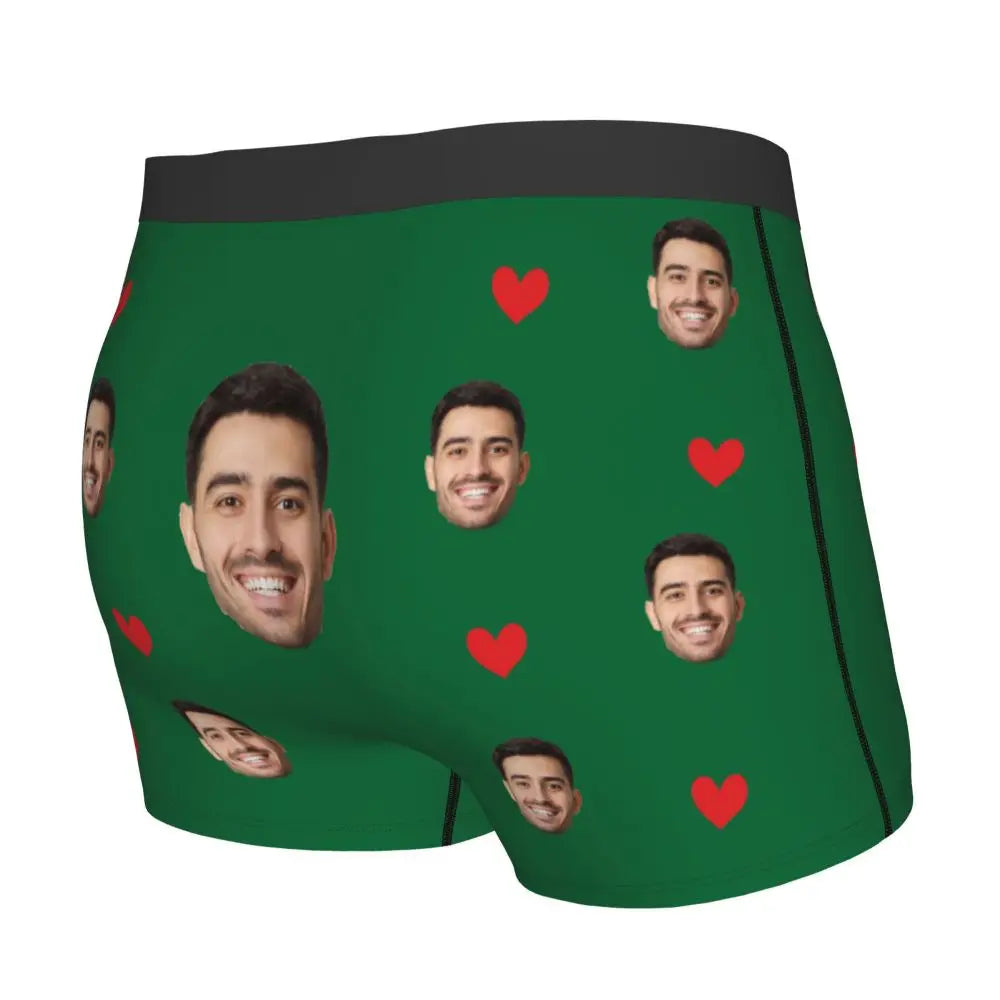 Men Gift Custom Face Boxers Valentine's Day Gift Personalized Photo Underwear Design Birthday Boxer Briefs for Boyfriend Husband