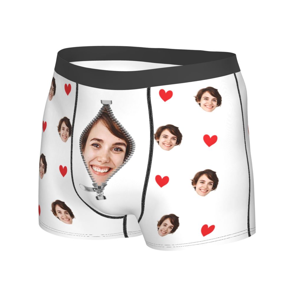 Men Gift Custom Face Boxers Valentine's Day Gift Personalized Photo Underwear Design Birthday Boxer Briefs for Boyfriend Husband