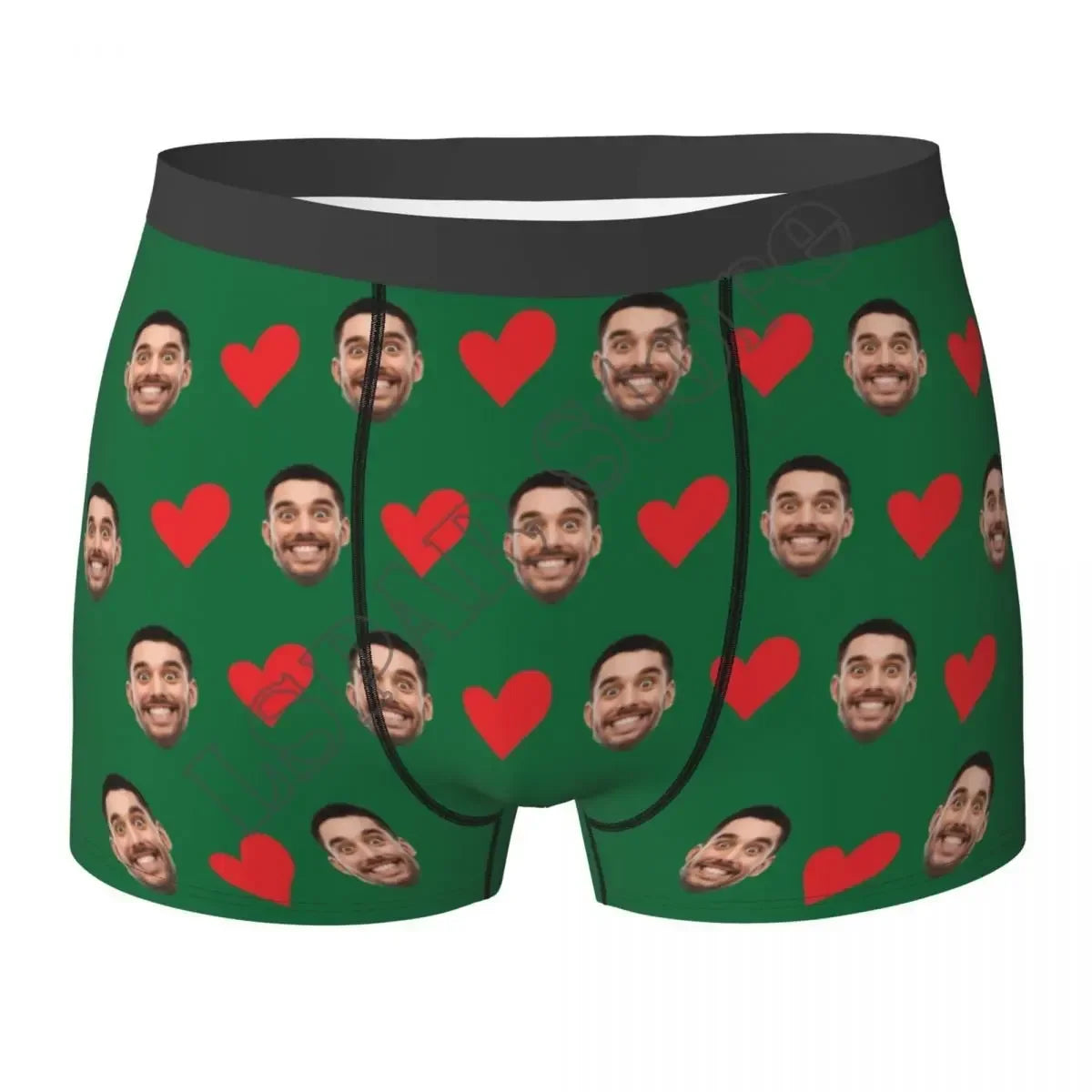 Personalized Face Photo Underwear Custom Heart Boxer Briefs Men Briefs  Gift For Husband Anniversary Gift for Dad