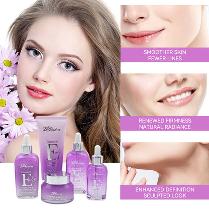 DR.ROSEVA 5Pcs Private Label Skincare Set Anti-Acne Dark Spot Remover Face Toner Cream Whitening Vitamin E Skin Care Sets