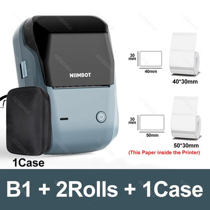 B1 Mini Label Thermal Printer Portable Self-Adhesive Bluetooth Maker Machine for round UV Tag Stickers Labels Rolls