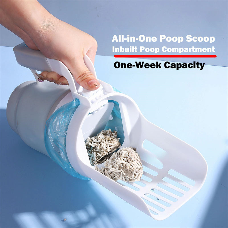 Litter Scoop & Waste Bin With Refill Bags