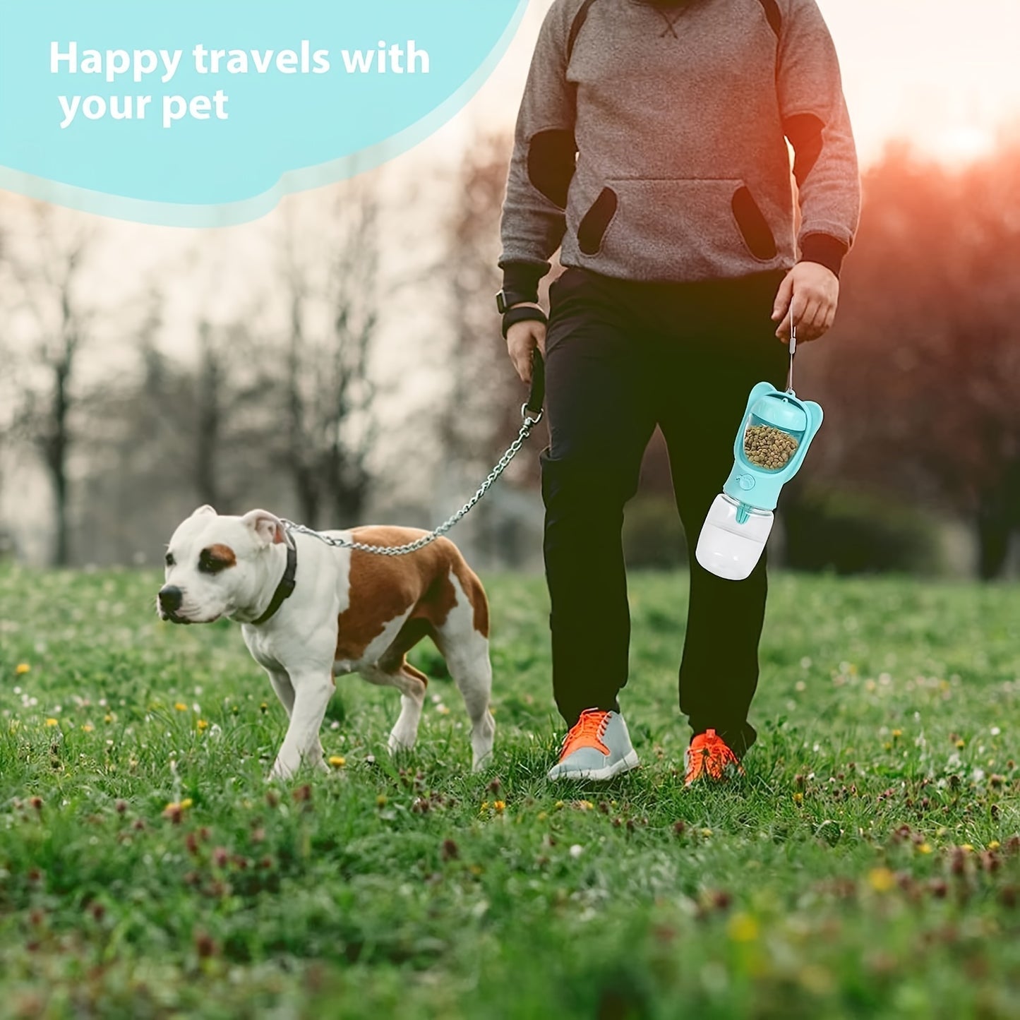 2-in-1 Leak-Proof Portable Dog Water Bottle