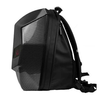 LED Display Screen Motorcycle Backpack with LED EYE DIY Riding Bag APP Control Kid Backpack Hard Shell 14 Inch Notebook Makeup