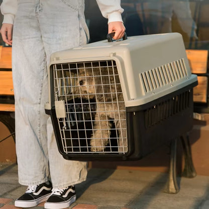 Large Space Pet Box, Portable Universal Cat Dog Cage, Air Travel Car Carrier with Removable Travel-Ready Design